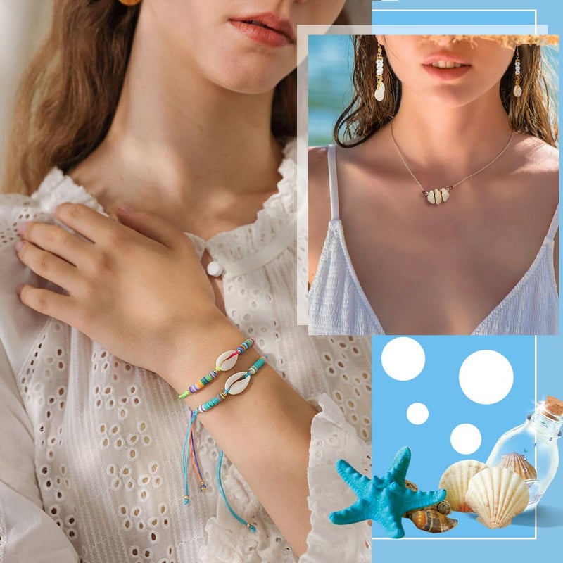 PH PandaHall 150-250 Pcs Tiny Cowrie Sea Shells Oval Ocean 9-12mm Beach Spiral Seashells Craft Charms for Bracelet Neckalce Jewelry Candle Making Home Decor Party Wedding Decor Fish Tank Vase Filler - Image 5